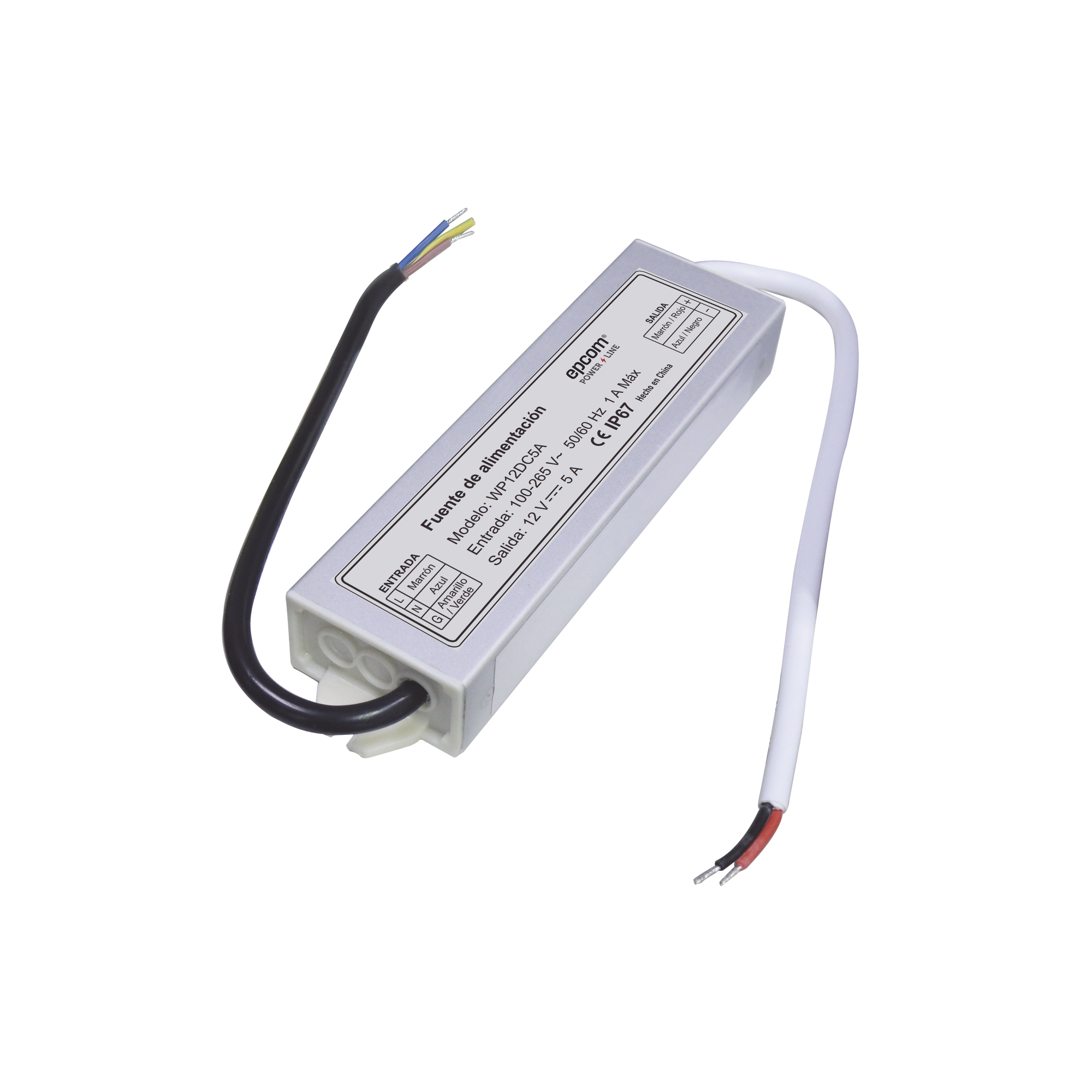 WP12DC5A|FUENTE DE ALIMENTACION PARA INTEMPERIE WATERPROOF 12 V @ 5 A